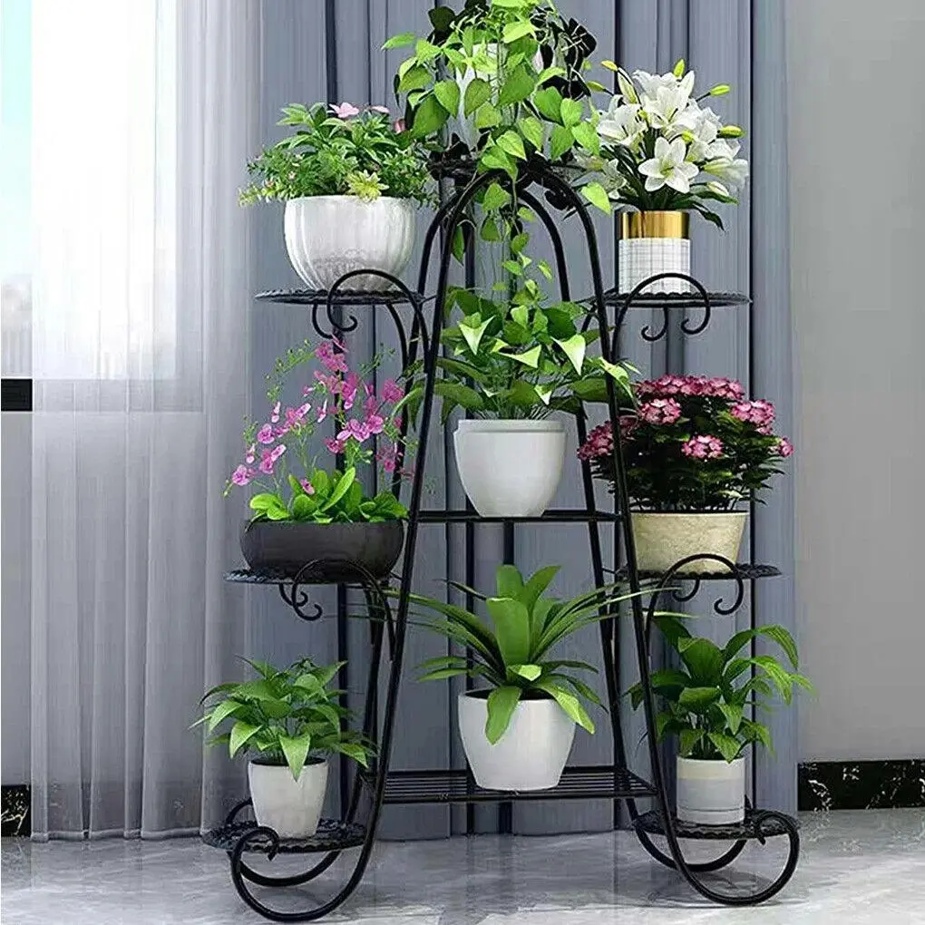 Oversized Metal Plant Stand 9Tier Window Flower Display Rack Planter Organizer - Home & Garden