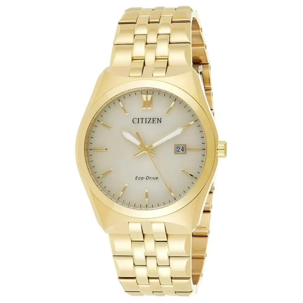 Citizen Eco-Drive Gold Dial Stainless Steel Dress Men's Watch (BM7332-61P)