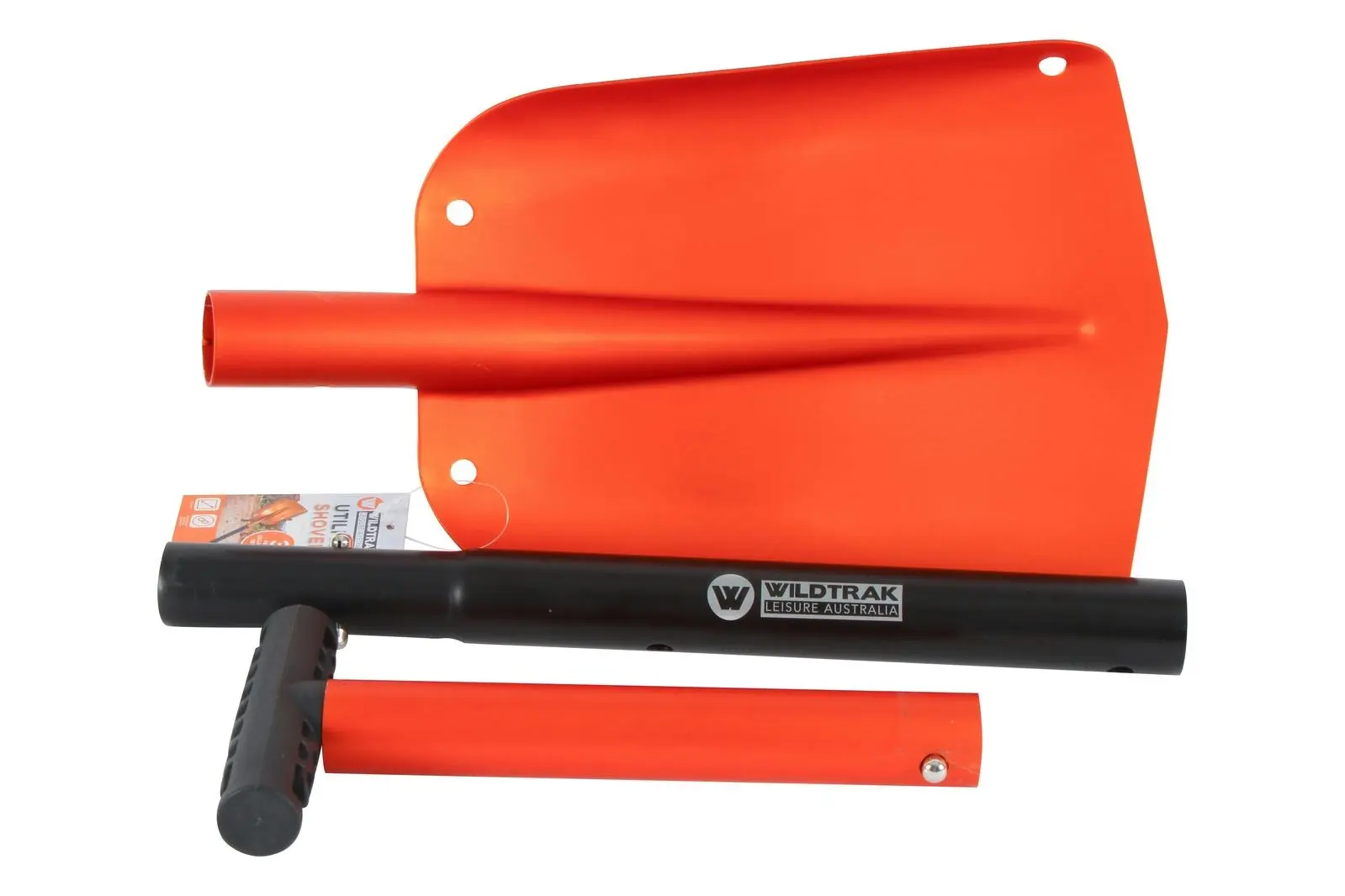3pc Wildtrak Collapsible 82x21cm Utility Aluminium Shovel Outdoor Tool Orange - Sports & Outdoor
