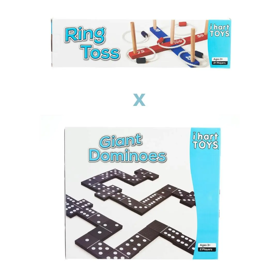Ring Toss and Dominoes Bundle Pack - Toys & Games