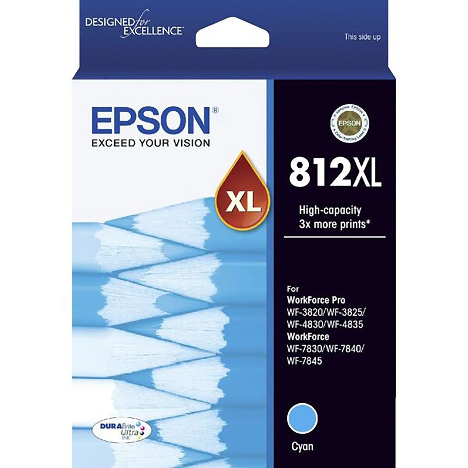 Original Epson 812XL High Capacity Cyan Ink Cartridge Toner C13T05E292 - Electronics