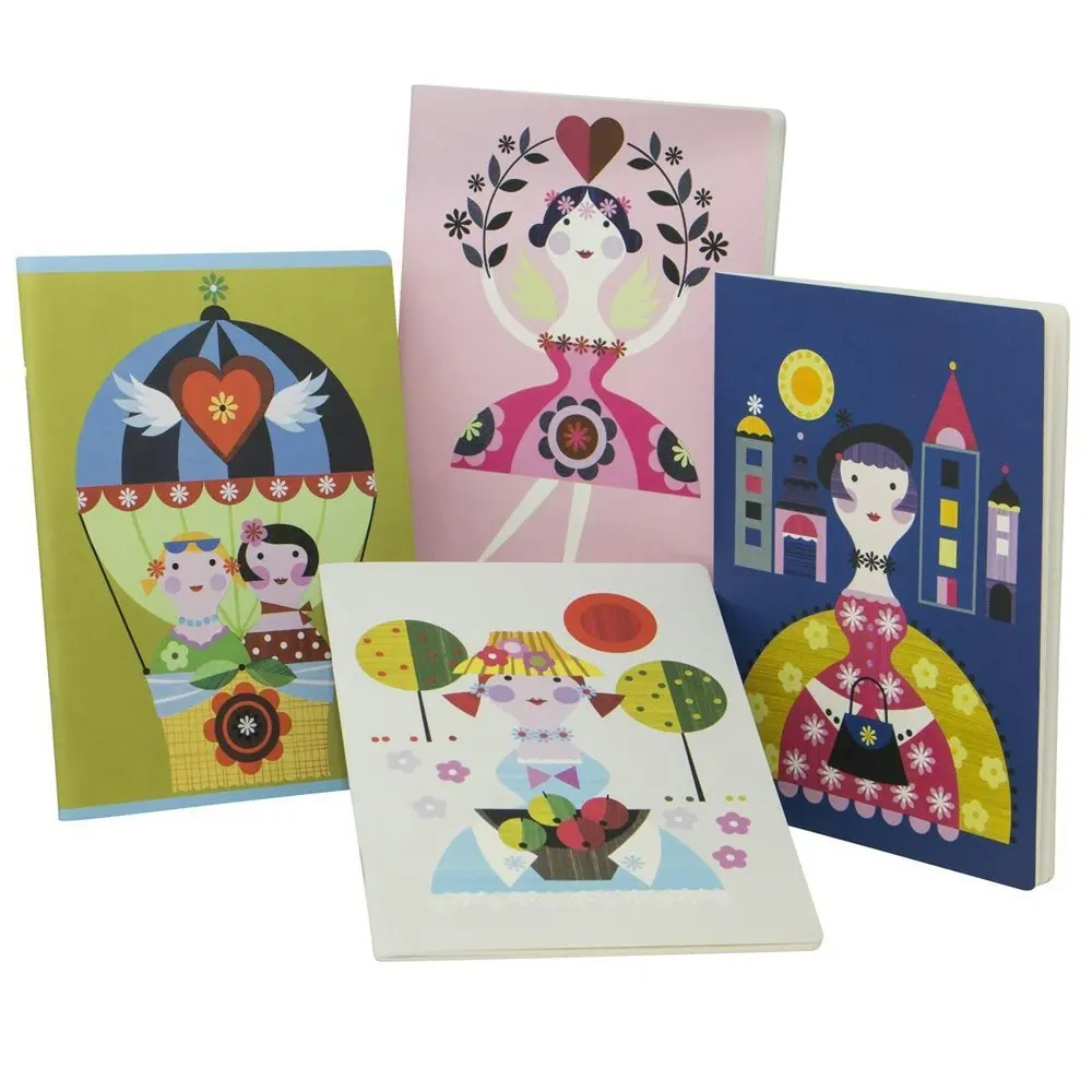 4pc Lantern Studios Ellen G Cahier Exercise Book Office/School Stationery Set