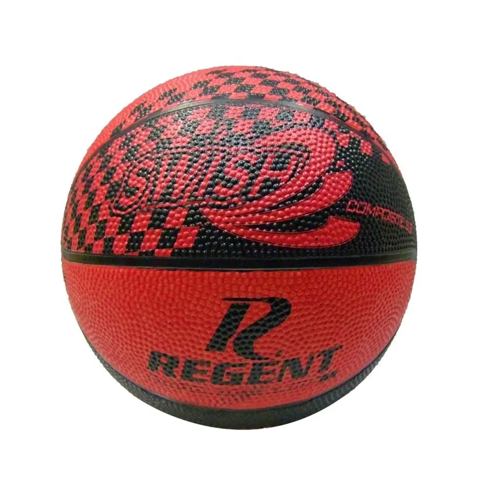 Regent Swish Indoor/Outdoor Training Basketball Size 3 Synthetic Rubber RED/BLK - Sports & Outdoor