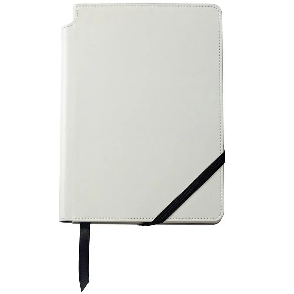 Cross A5 Lined Writing Journal Notebook Stationary w/ Leatherette Cover White - Office