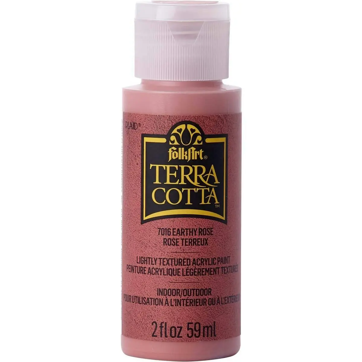Plaid FolkArt Terra Cotta 59ml Acrylic Art Paint Earthy Rose Textured Finish - Hobbies