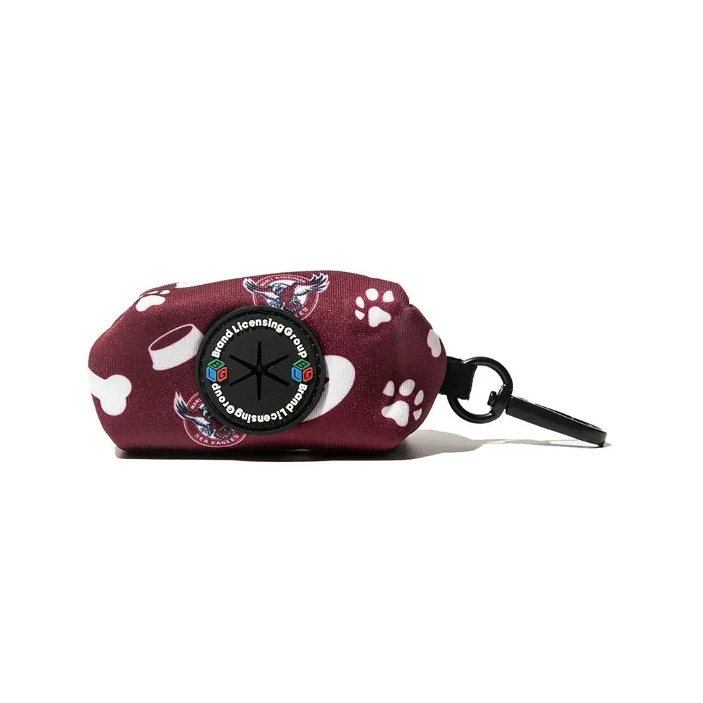 NRL Manly Sea Eagles Pet Poop Bag Holder Dog Poo Waste Storage Pouch Dispenser - Pets