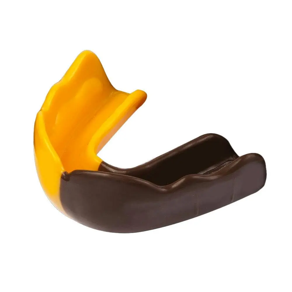 Signature Sports Type 2 Protective Mouthguard Teeth Shield Adults Brown/Yellow - Sports & Outdoor