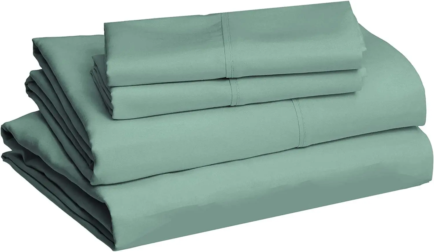 Queen Bed Sheet Set Microfiber, 36 cm Deep Pockets Lightweight Super Soft Easy Care Emerald Green - Home & Garden