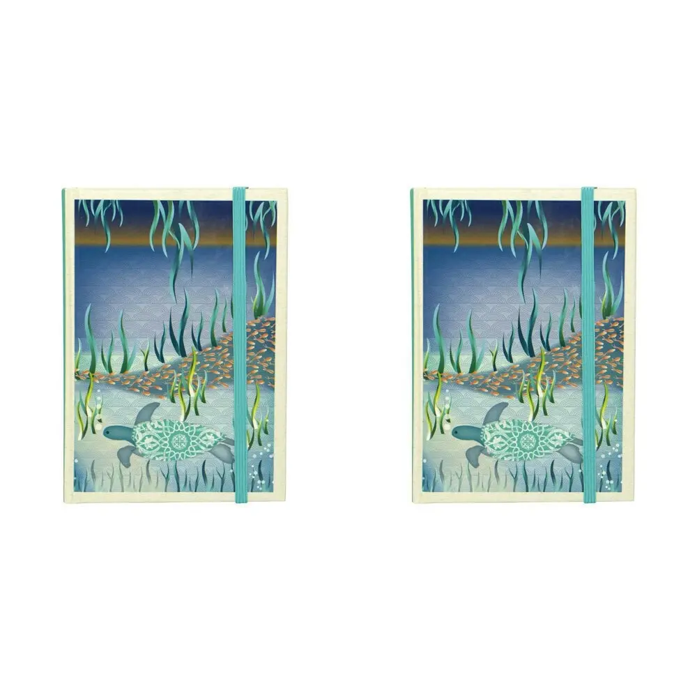 2x Lantern Studios Botanica A6 Journal Hardcover Diary Notes Stationery Turtles - Office