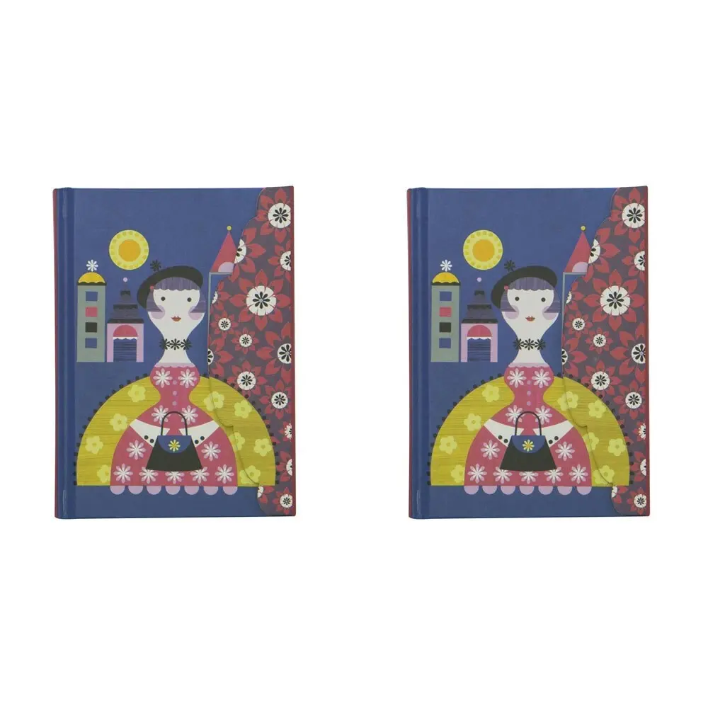 2x Lantern Studios Ellen G A6 Journal/Notebook Hardcover Stationery French Lady - Office