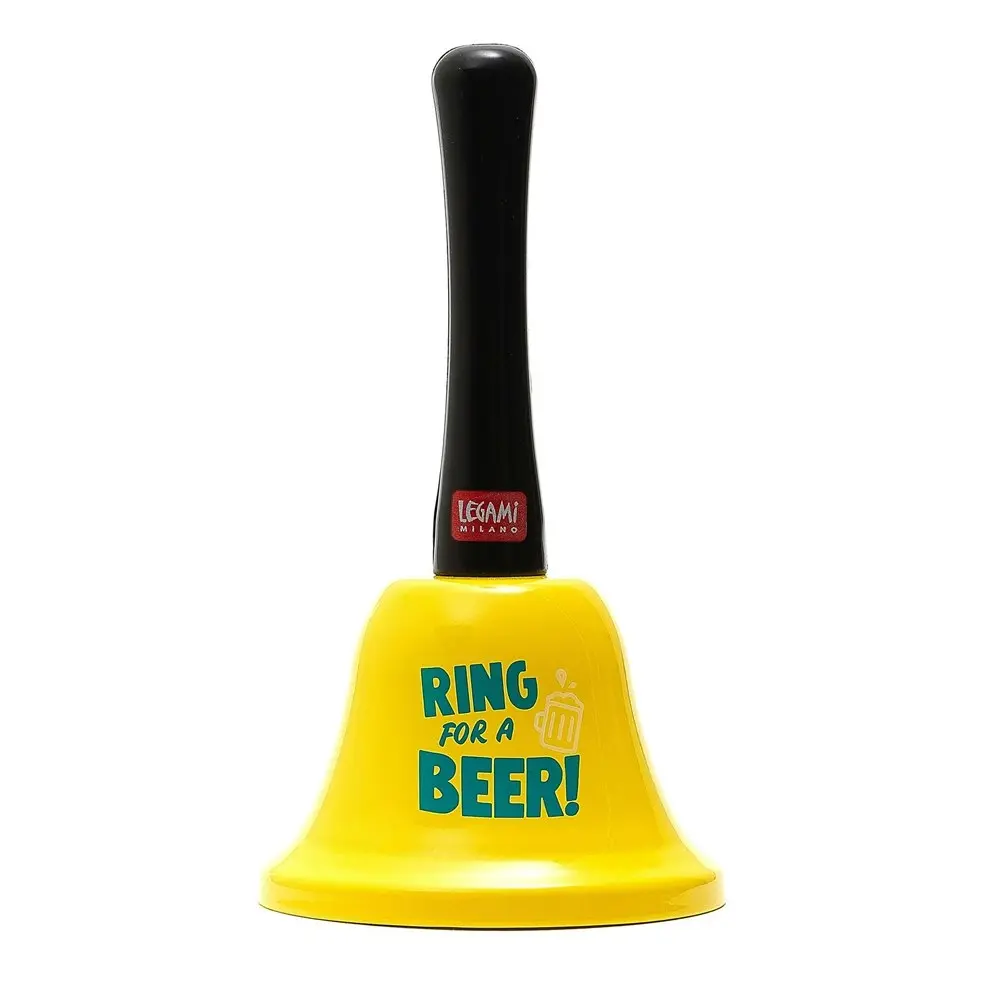Legami Plastic/Metal Hand Bell Ring For Beer Party Game Supplies Ringbell Yellow - Hobbies