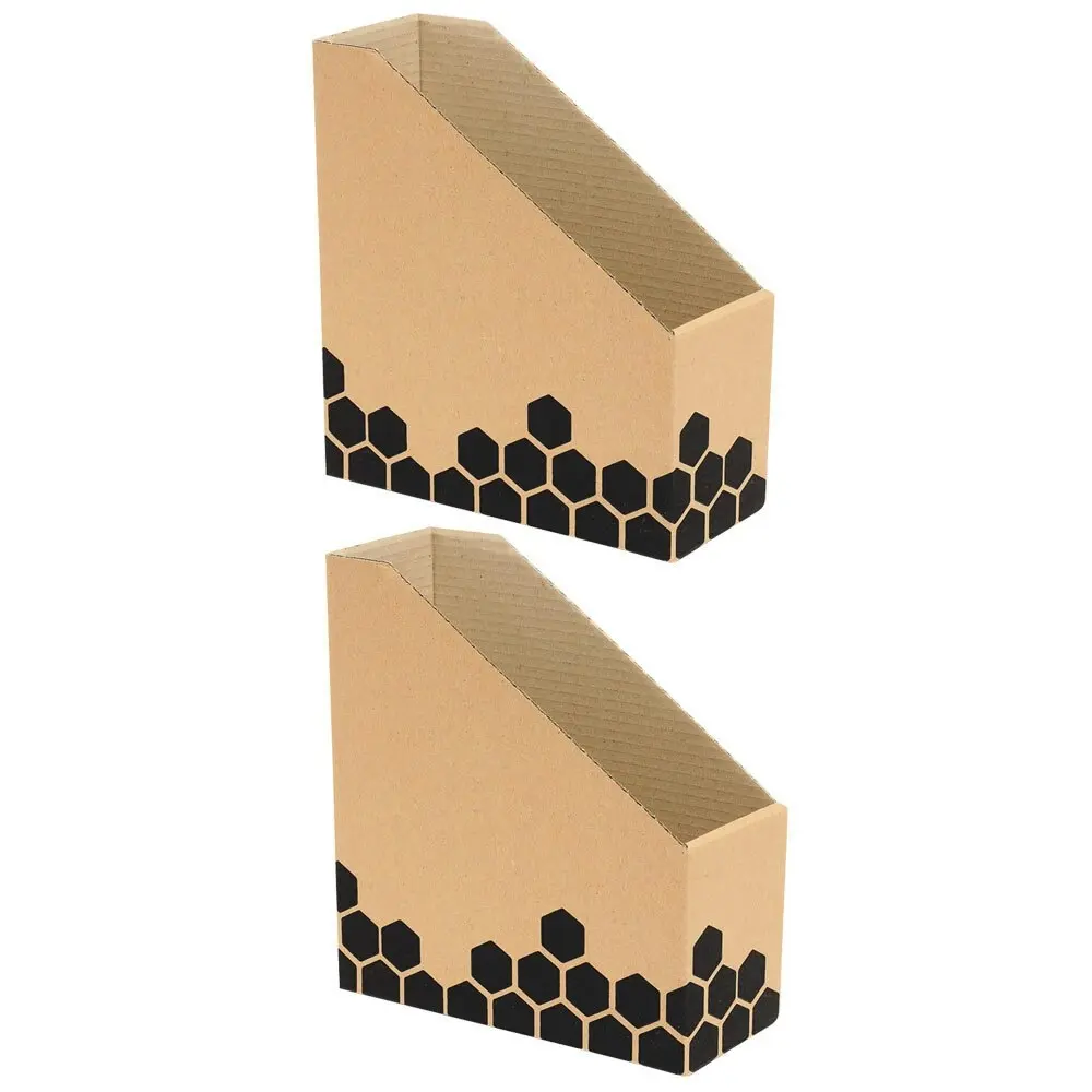 2pc Marbig Enviro Magazine/Book File Box f/ Desk/Home Organiser/Holder/Storage - Home & Garden