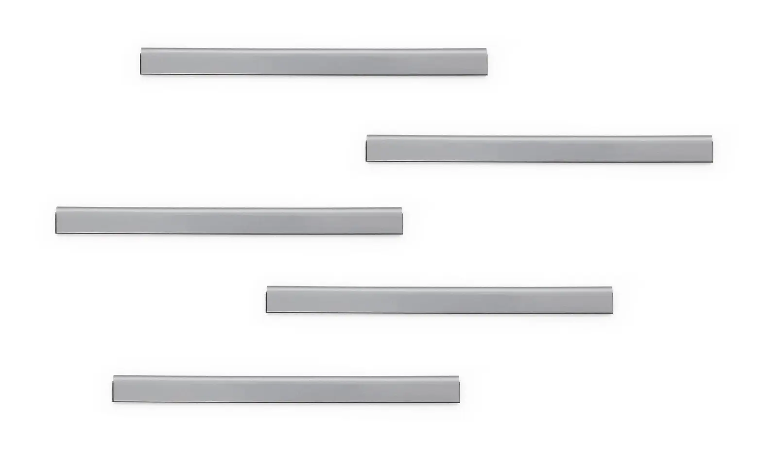5PK Durable Durafix Rail 21cm Magnetic Clip A5 Document Holder Organiser Silver - Office