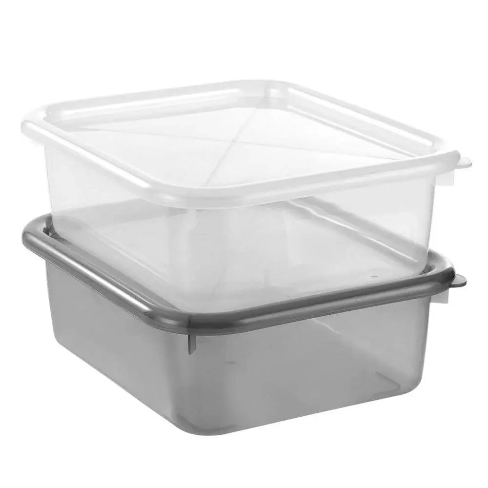 2x Boxsweden 10L Storage Container 35.5cm Home Organiser w/ Lid Holder Assorted - Home & Garden