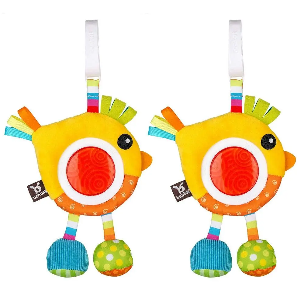 2PK Benbat Dazzle Rattle Bird Baby/Infant 0m+ Hanging Educational Stroller Toys - Toys & Games