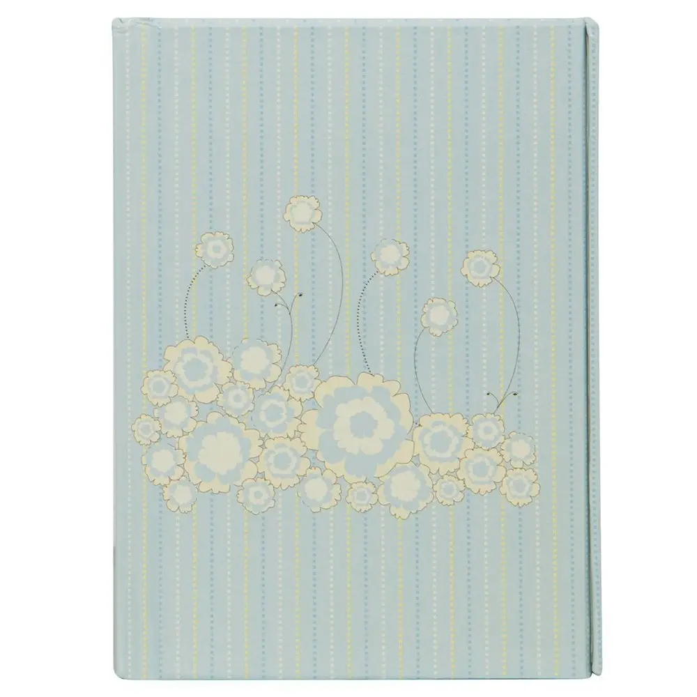 Lantern Studios A6 Journal/Notebook Hardcover Stationery Magnetic Blue Flower - Office