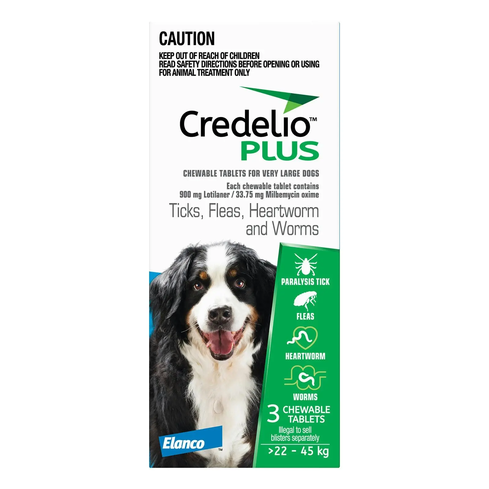 CREDELIO Plus For Extra Large Dogs 22 to 45 Kg BLUE 3 Pack - Save up to 70% Off Pet Supplies