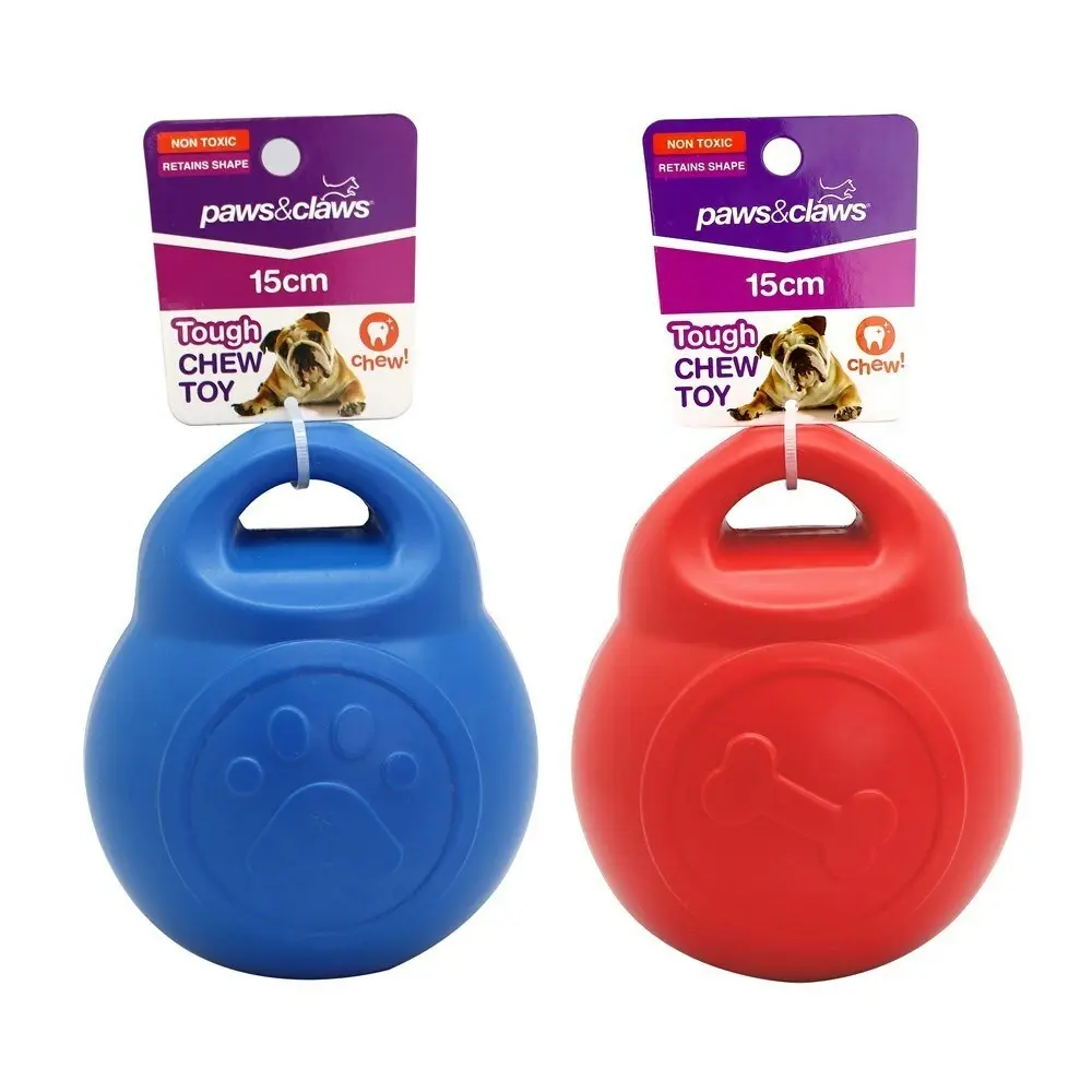2x Paws & Claws Super Tuff 15cm Floater Ball Pet Dog/Puppy Tough Chew Toy Assrt. - Pets