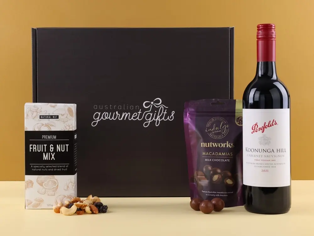 Cab Sauv & Chocolate Nuts Hamper - Groceries