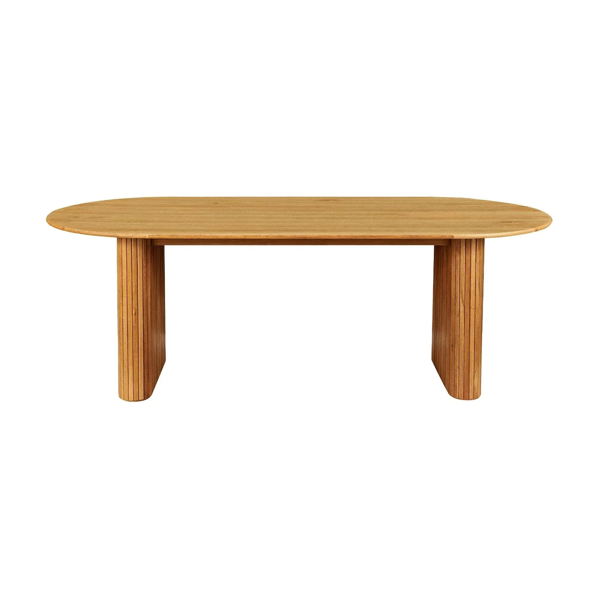 Noir 220cm Timber Oval Dining Table Natural - Furniture