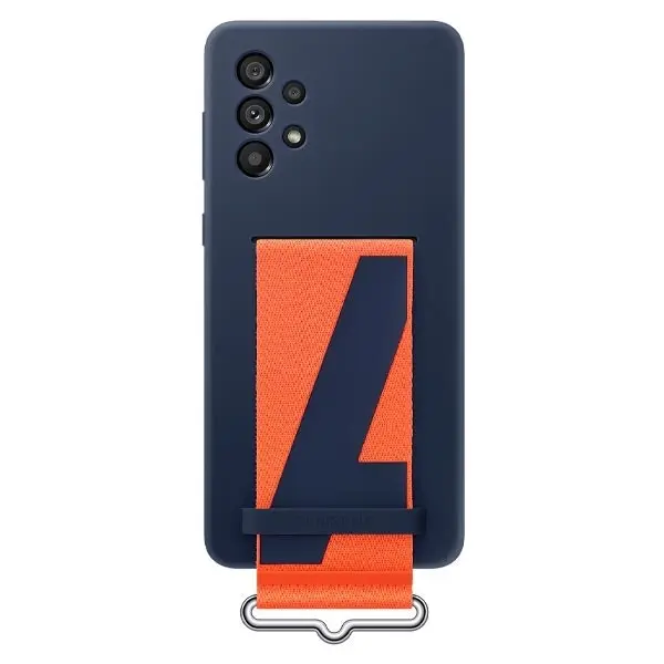 Samsung Silicone Cover with Strap (Suits Galaxy A53 5G) - Navy
