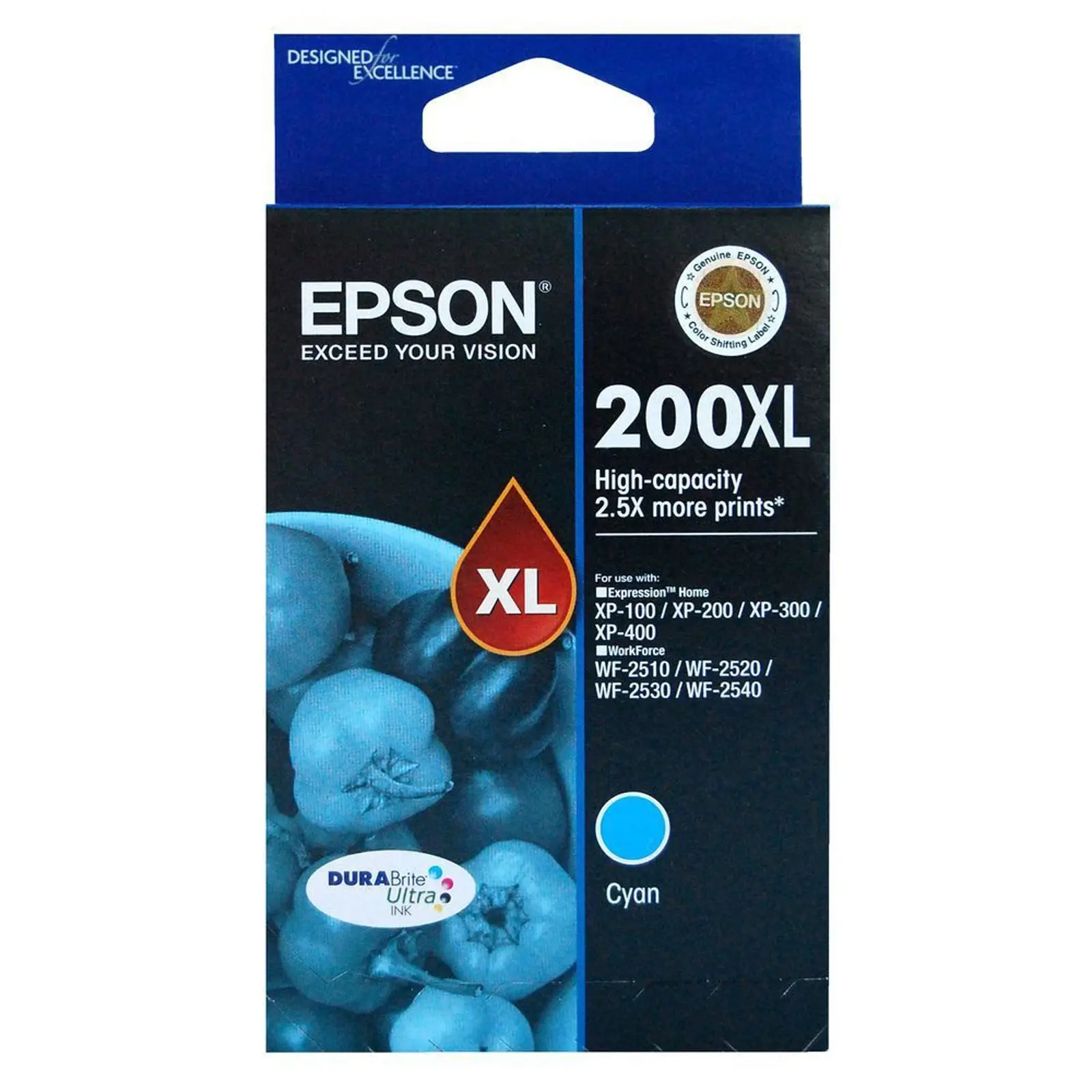 Original Epson 200XL Cyan Ink Cartridge Toner T201292 C13T201292 - Electronics
