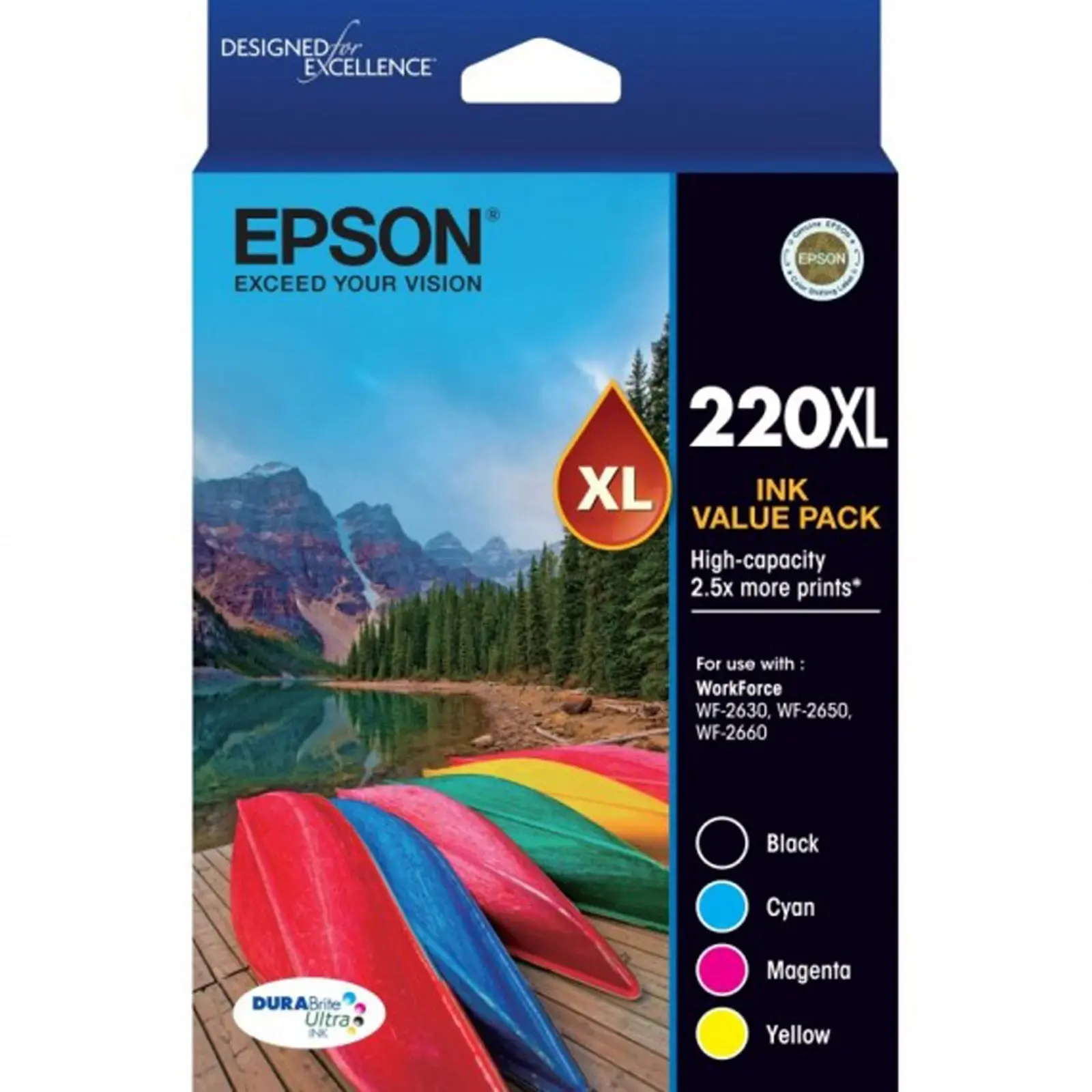Original Epson 220XL 4 Colour Value Pack WF-2630 WF-2650 WF-2660 T294692 C13T294692