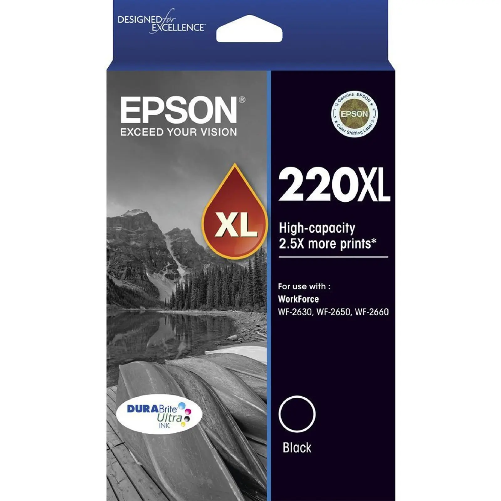 Original Epson 220XL Black Ink Cartridge WF-2630 WF-2650 WF-2660 T294192