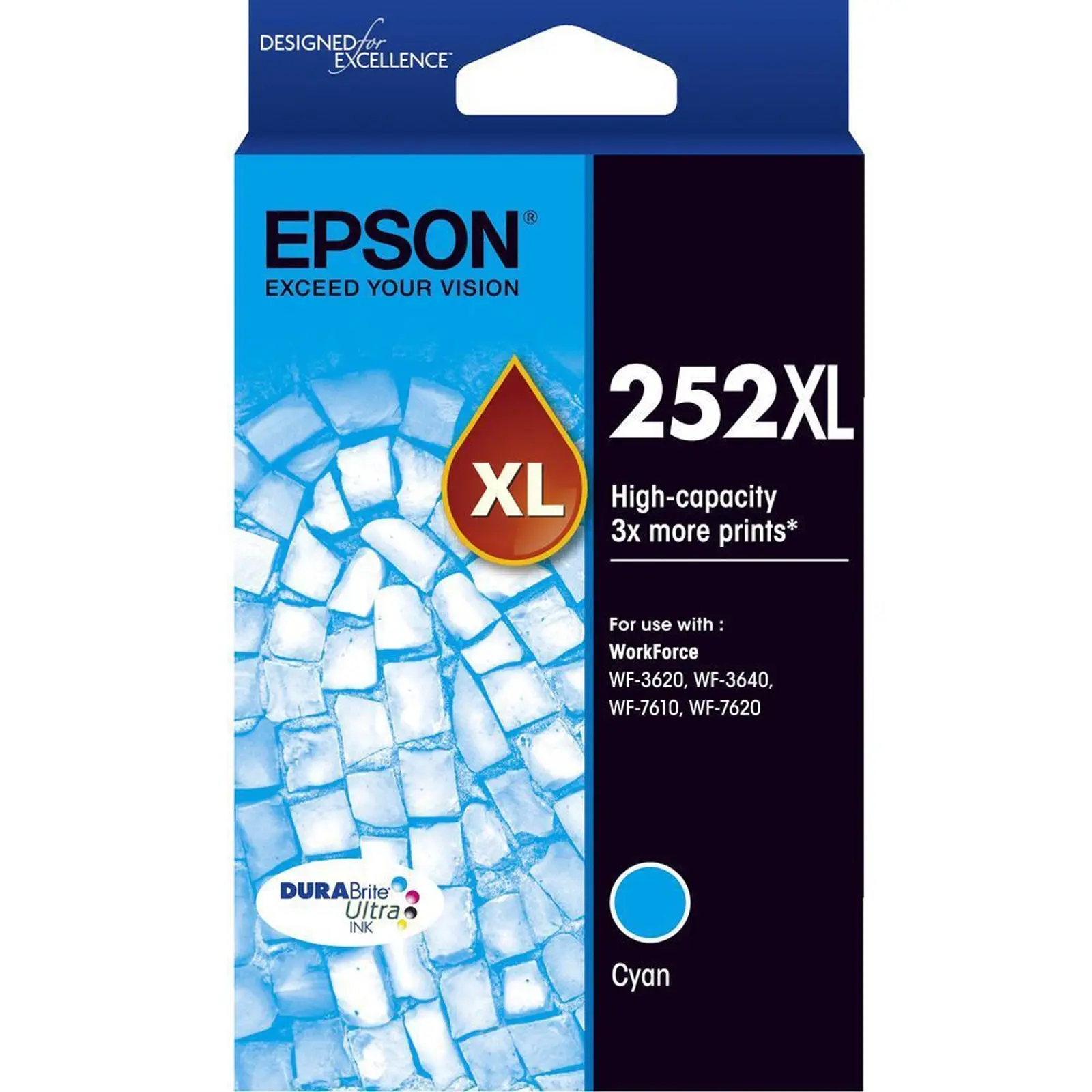 Original Epson 252XL Cyan High Capacity Ink Cartridge Toner T253292 - Electronics