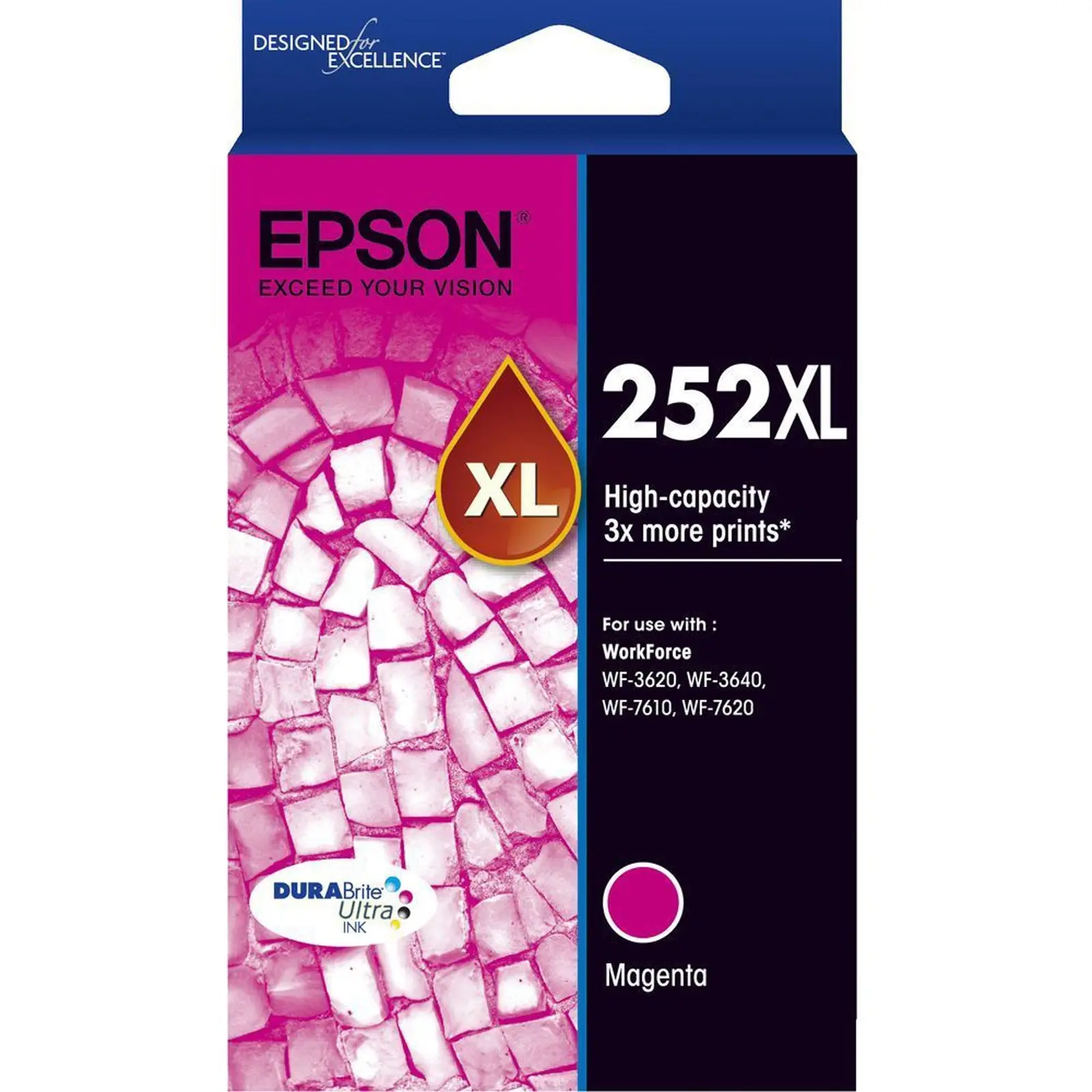 Original Epson 252XL Magenta High Capacity Ink Cartridge Toner T253392 - Electronics