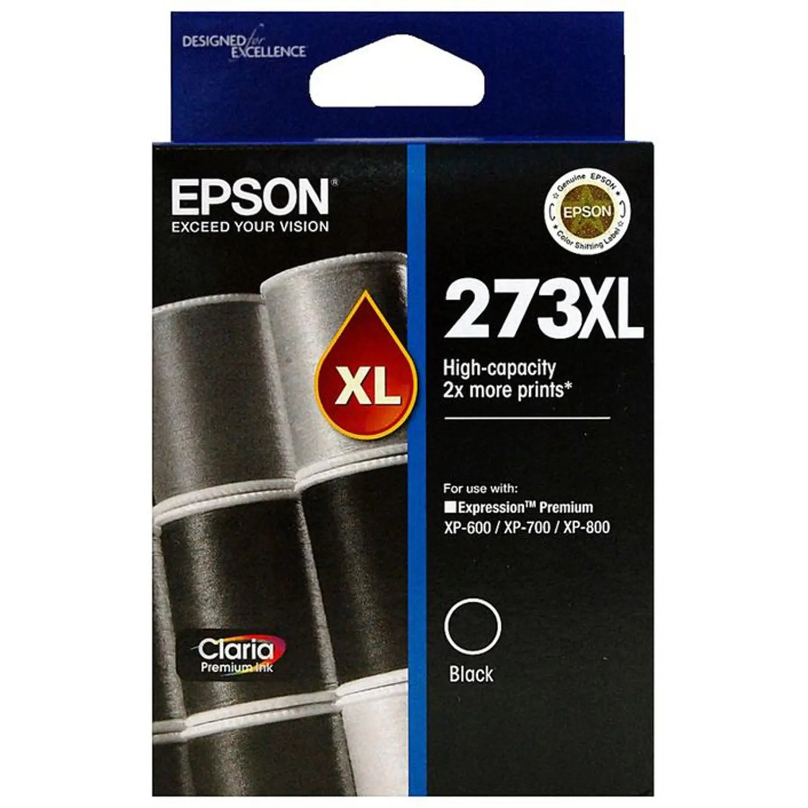 Original Epson 273XL Black Ink Cartridge High Capacity Claria T274192 - Electronics
