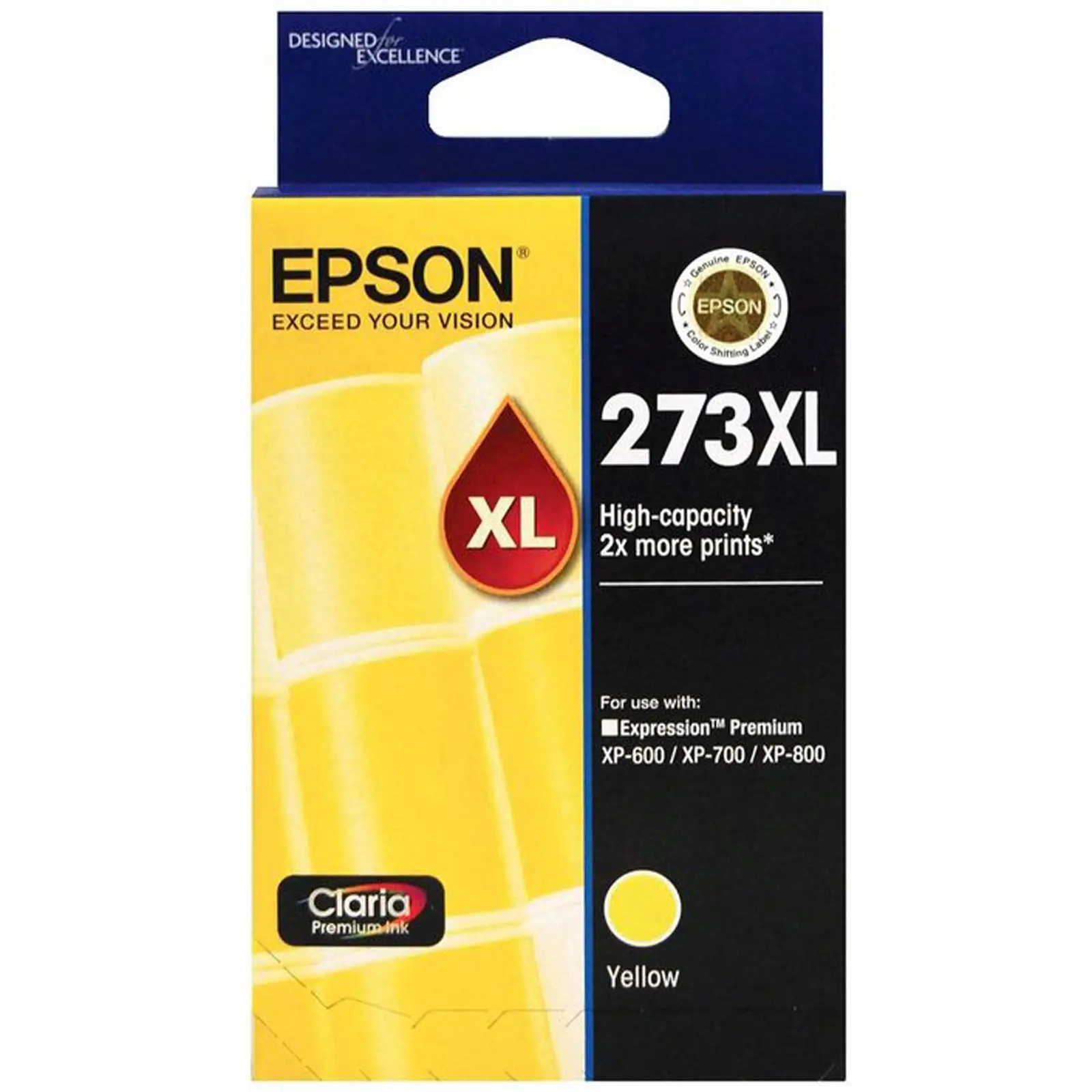 Original Epson 273XL Yellow Ink Cartridge High Capacity Claria T275492 - Electronics