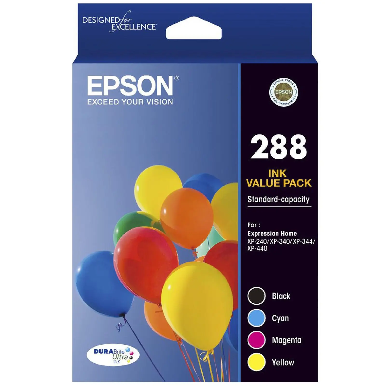 Epson 288 4 Colour ink Cartridge XP-240 XP-340 XP-344 XP-440 T305692