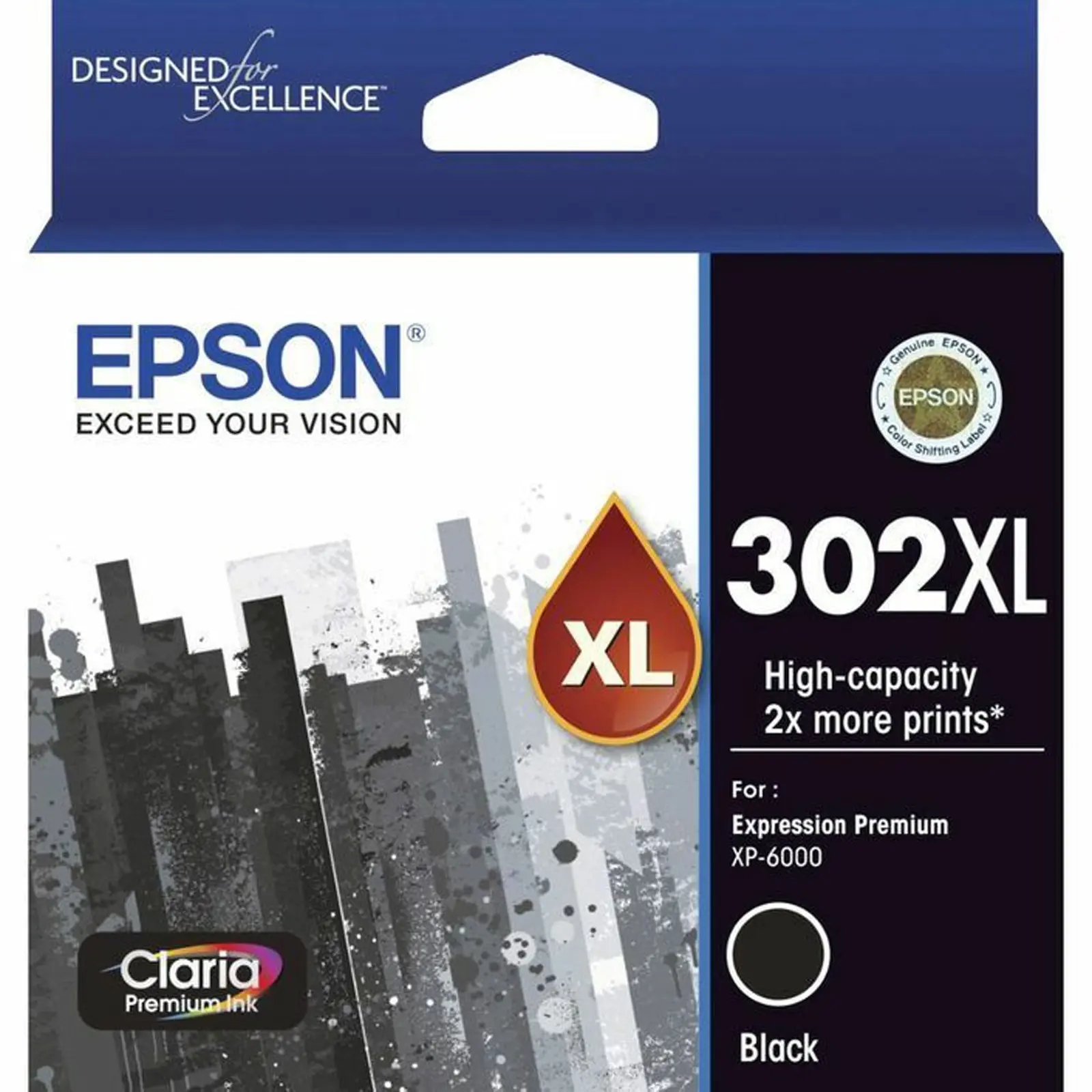 Original Epson 302XL Black Ink Cartridge Toner Claria Premium T01X192 - Electronics
