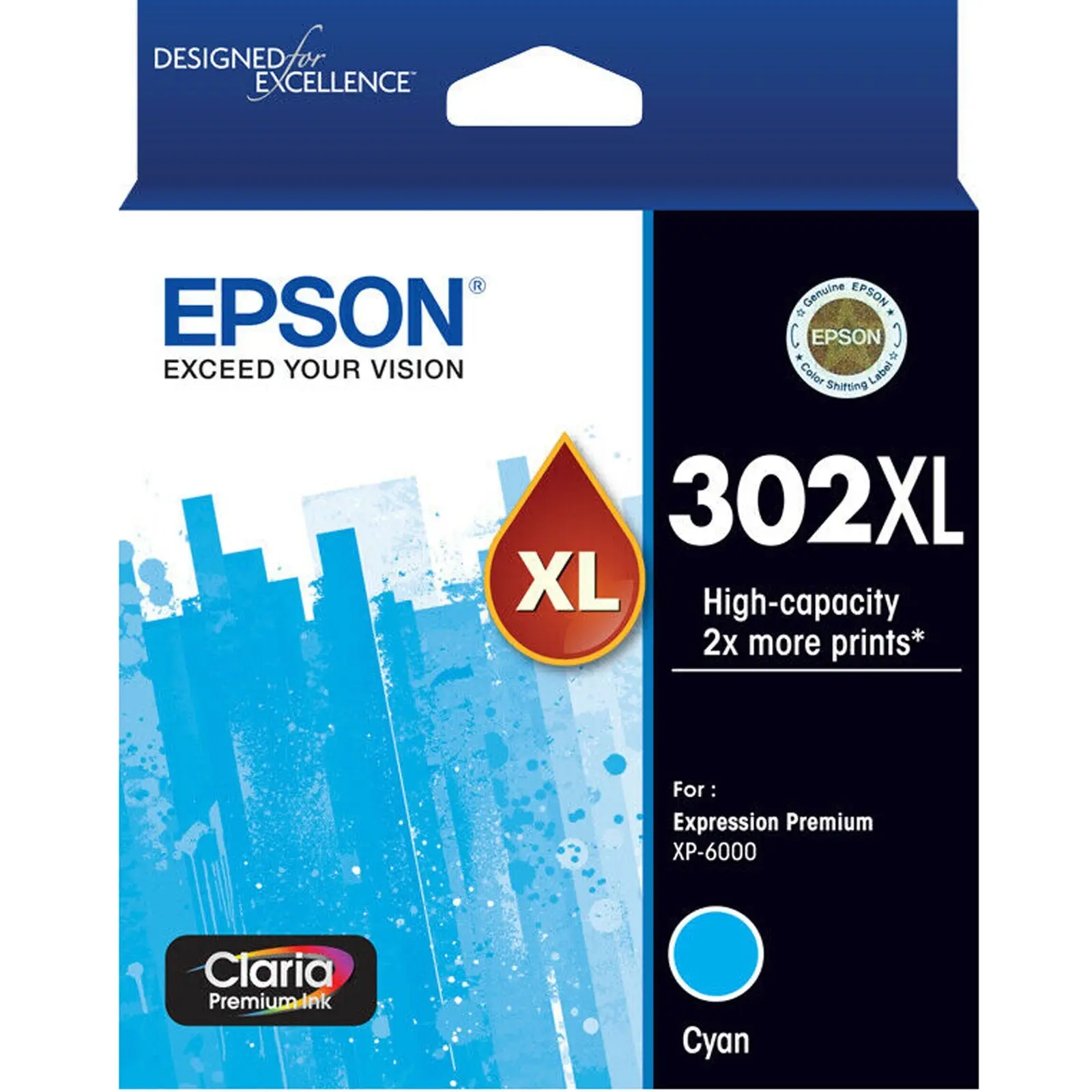 Original Epson 302XL Cyan Ink Cartridge Toner Claria Premium T01Y292 - Electronics