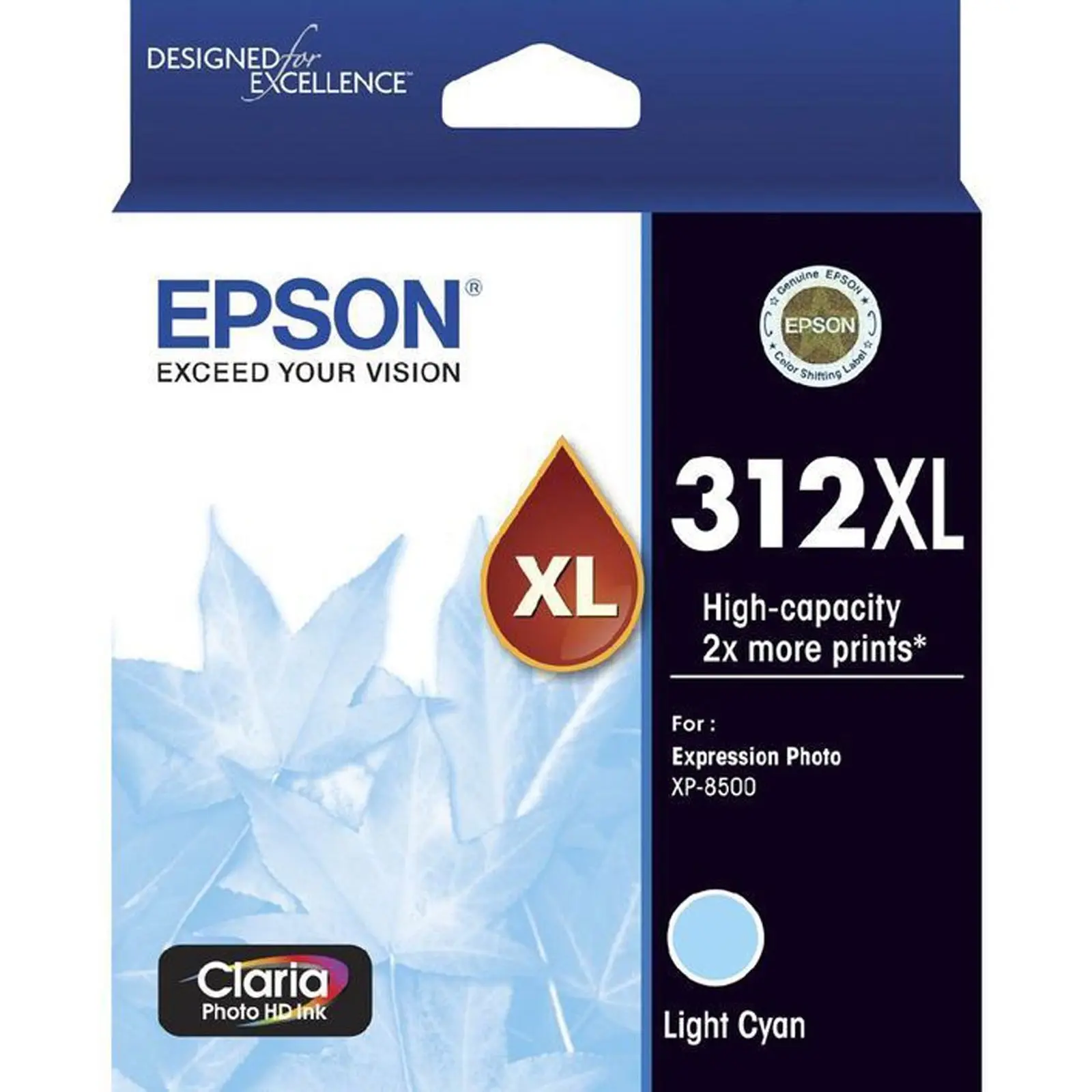 Original Epson 312XL Light Cyan Ink Cartridge XP-8500 XP-15000 T183592