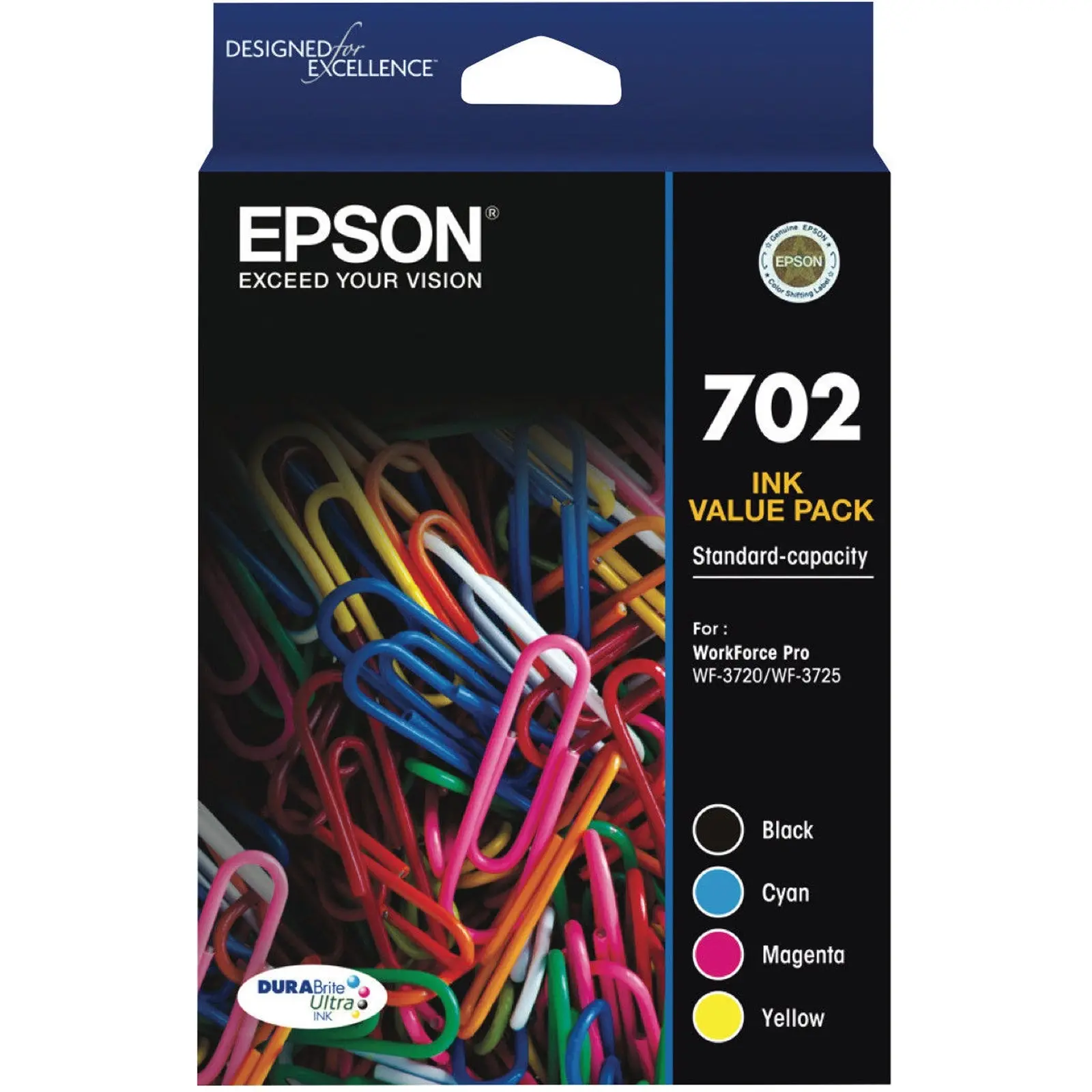 Epson 702 4 colours Ink Cartridge Value Pack WF-3720 WF-3725 T344692