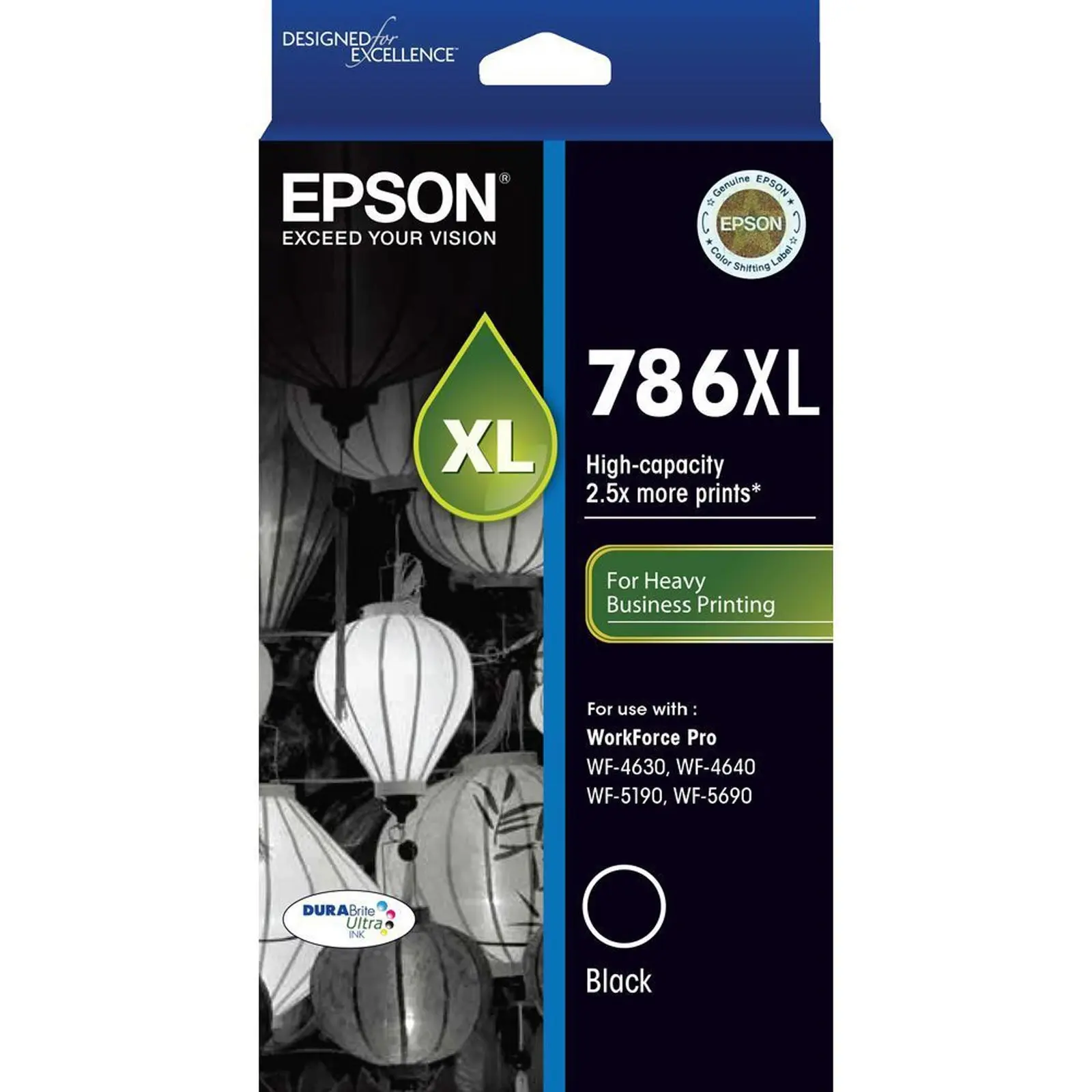 Genuine Original Epson 786XL Black Ink Cartridge Toner High Capacity T787192 - Electronics