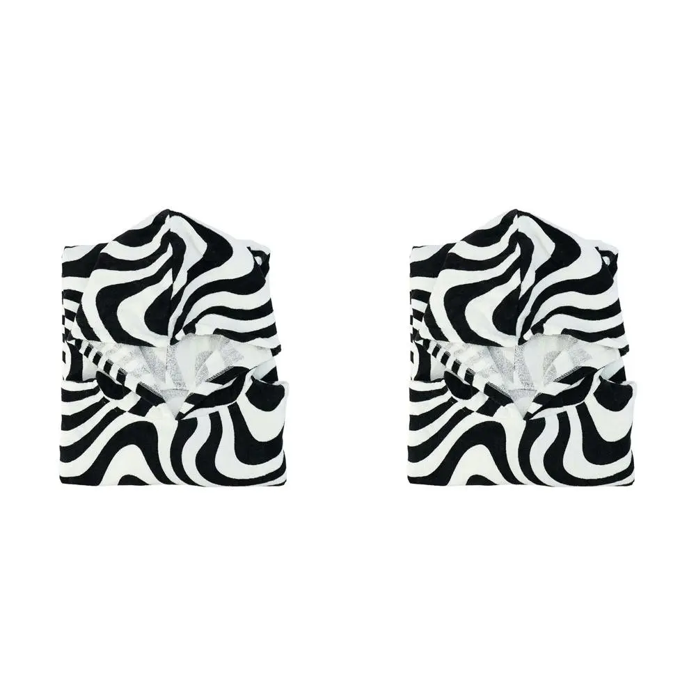 2x Annabel Trends Beach Poncho 100x82cm Cover Up Absorbent Towel Hypnotic Swirl - Home & Garden