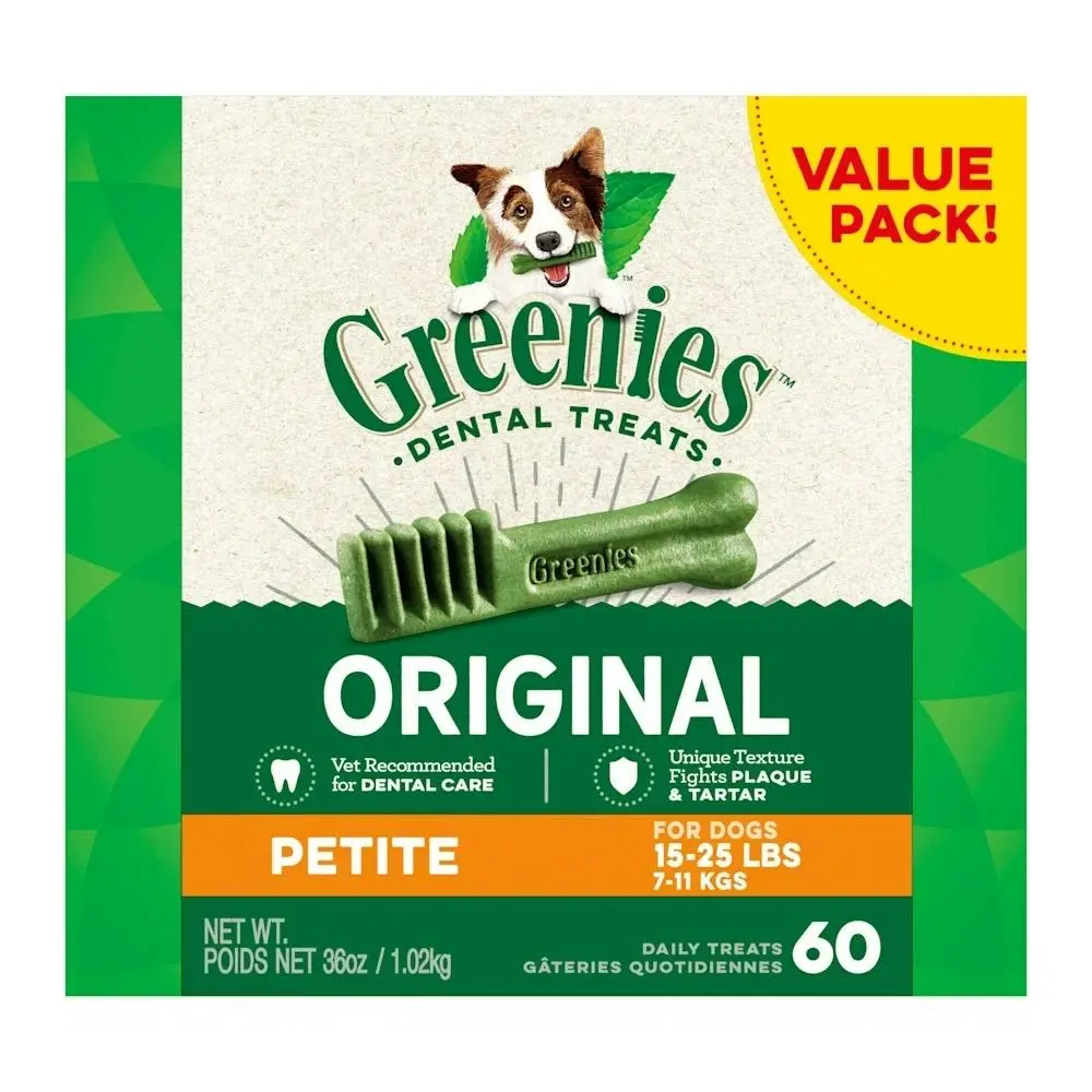 GREENIES Original Dental Treats Petite for Dogs 7 to 11 Kg 1 Kgs - Pets