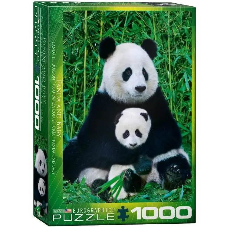 1000pc Panda and Baby - Toys & Games