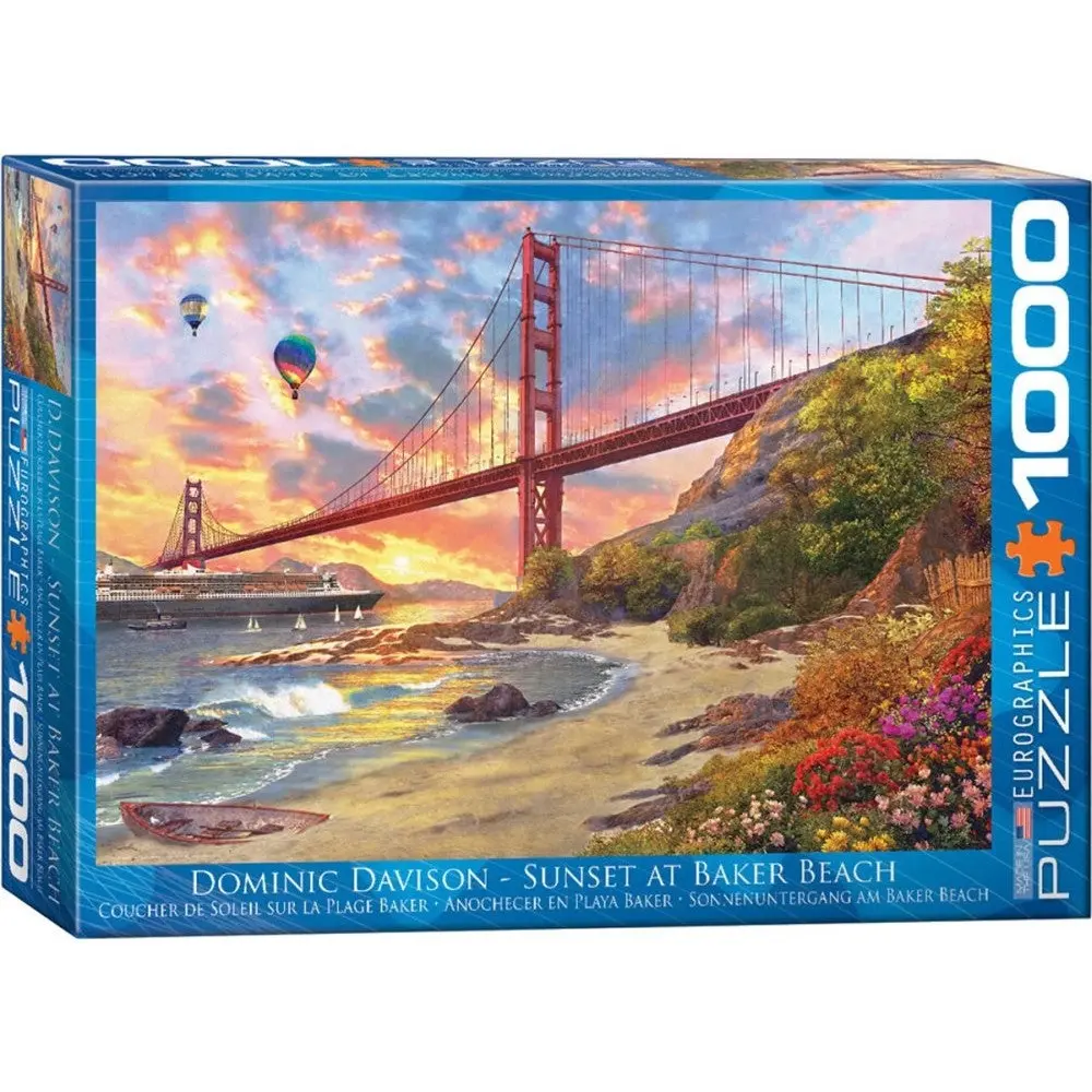 1000pc Sunset at Baker Beach - Toys & Games