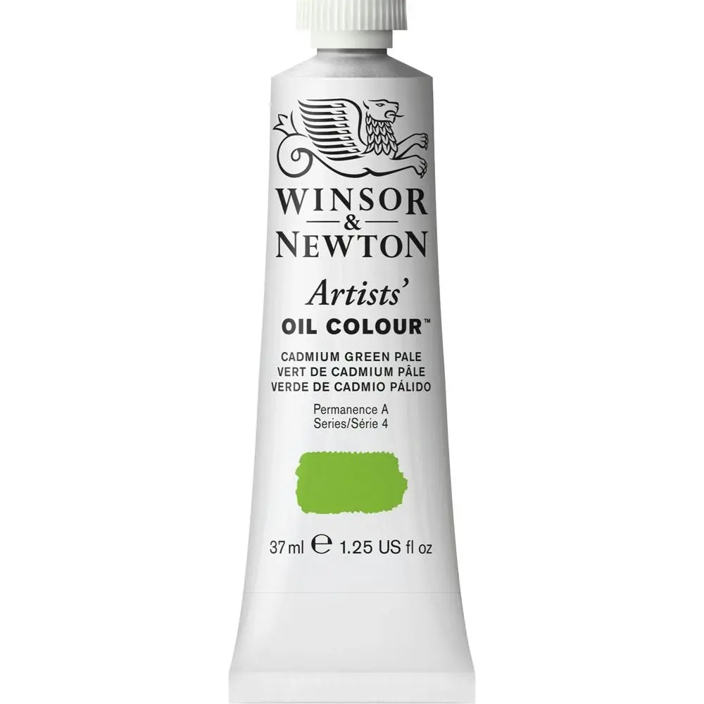 Winsor & Newton Artists Oil Colour 37ml Art Paint Tube Cadmium Green Pale S4 - Hobbies