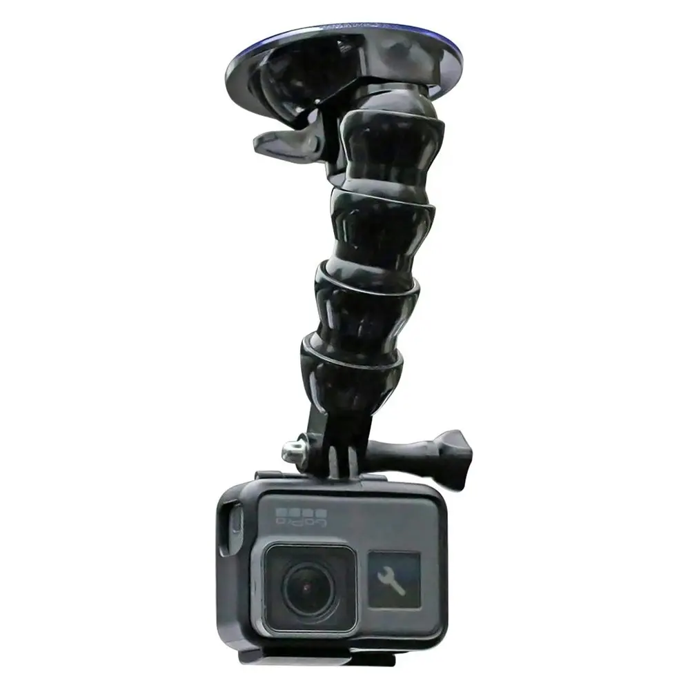 Flexible Suction Cup Car Phone Holder With Adjustable Gooseneck For Gopro - Electronics