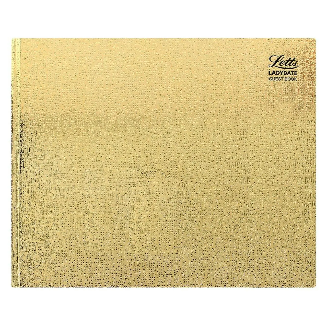 Letts Ladydate Qrt Guest Book Notebook Gold/White Home Office Stationery