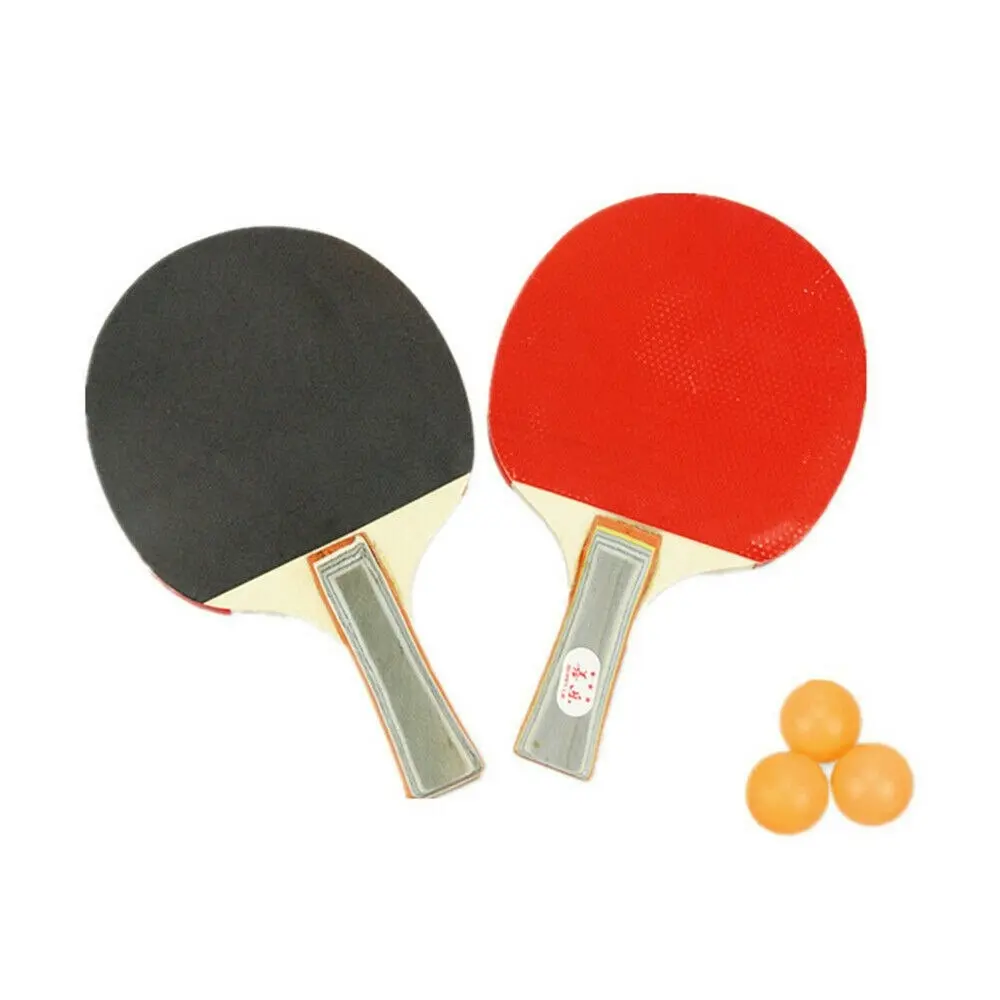 2 Players Table Tennis Set 2 Rackets Bats with 3 Ping Pong Balls Home Sports - Sports & Outdoor