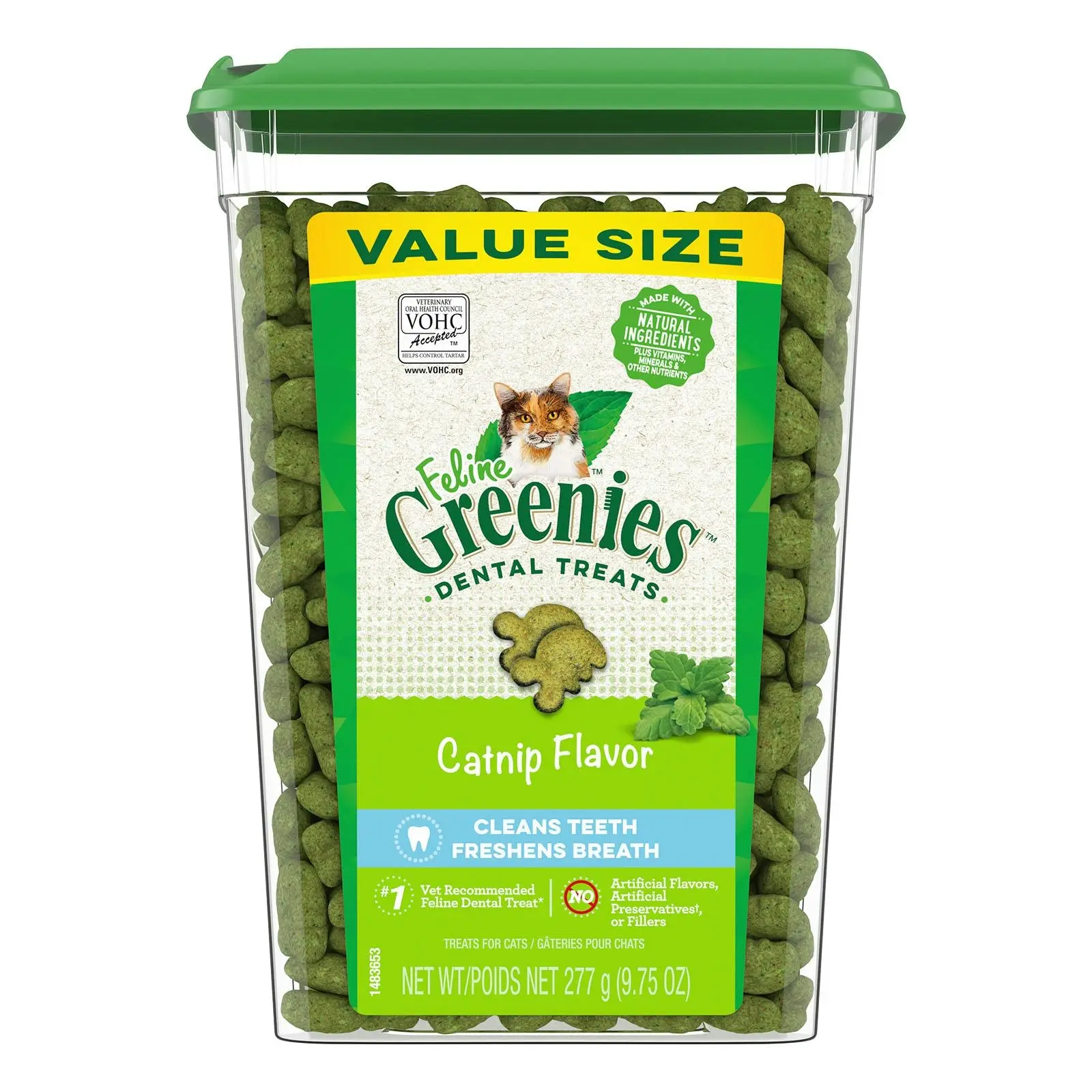 GREENIES Feline Dental Treats Catnip Flavour For Cats 277 GM - Pets
