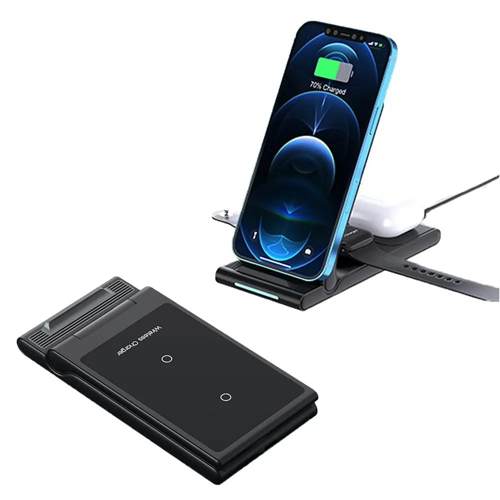 3 in 1 Foldable Wireless Charging Dock Station - Electronics