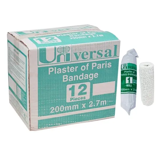 Universal Plaster of Paris Cast Bandages 20cm x 2.7m 12 Box - Health