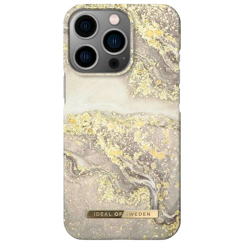 Ideal Of Sweden Fashion Case (Suits iPhone 13 Pro) - Sparkle Greige Marble